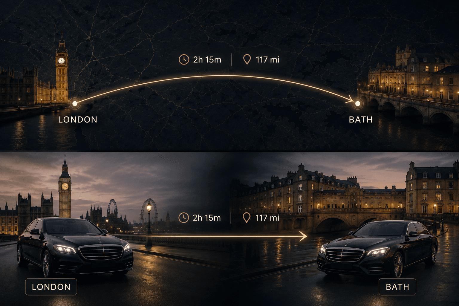 RTS Black city to city chauffeur transfer